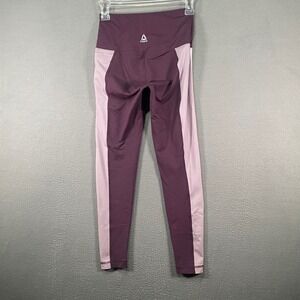 Reebok Burgundy Pink Panel Leggings Women's XS Athletic‎ Workout